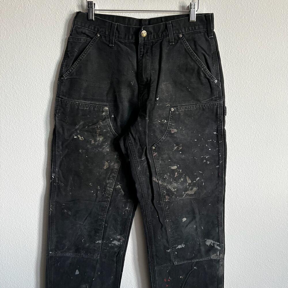 Carhartt B136 BLK black double knee work wear carpent… - Gem